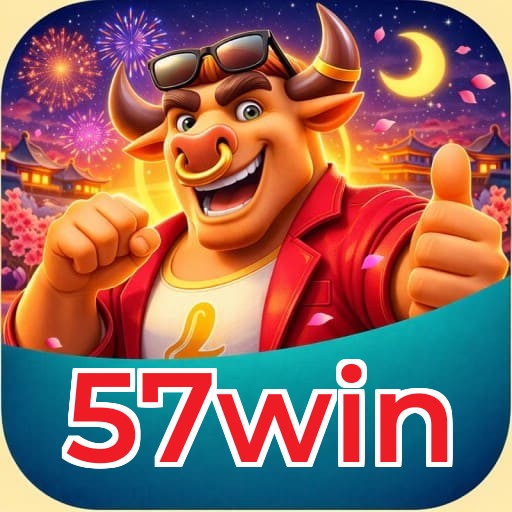 Interface do aplicativo 57win mostrando jogos disponíveis no iOS e Android